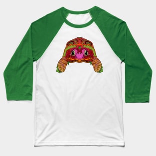 Happy Tortoise in Bright colors Baseball T-Shirt